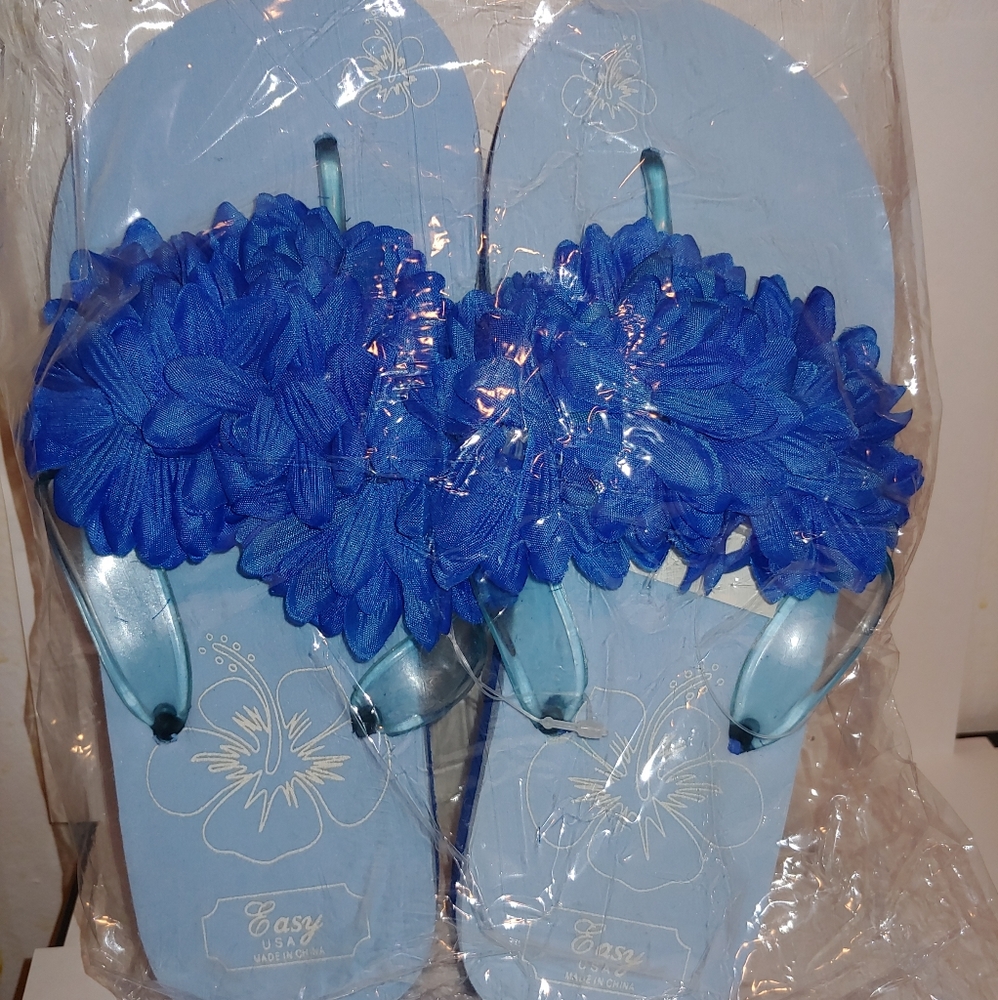 Quality Silk Flower Flip Flop Sandals
